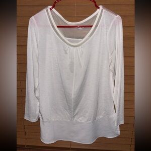 Calvin Klein White Long Sleeve Top